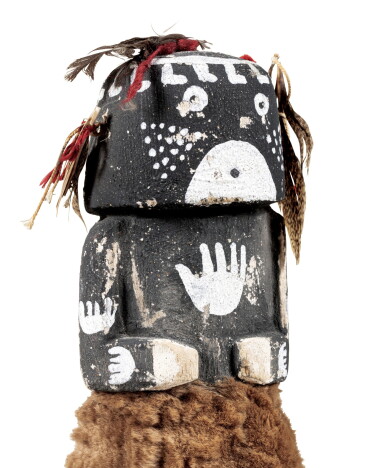 View full screen - View 1 of Lot 45. Poupée kachina représentant Mastop, Hopi, Arizona | Hopi Mastop kachina doll, Arizona.