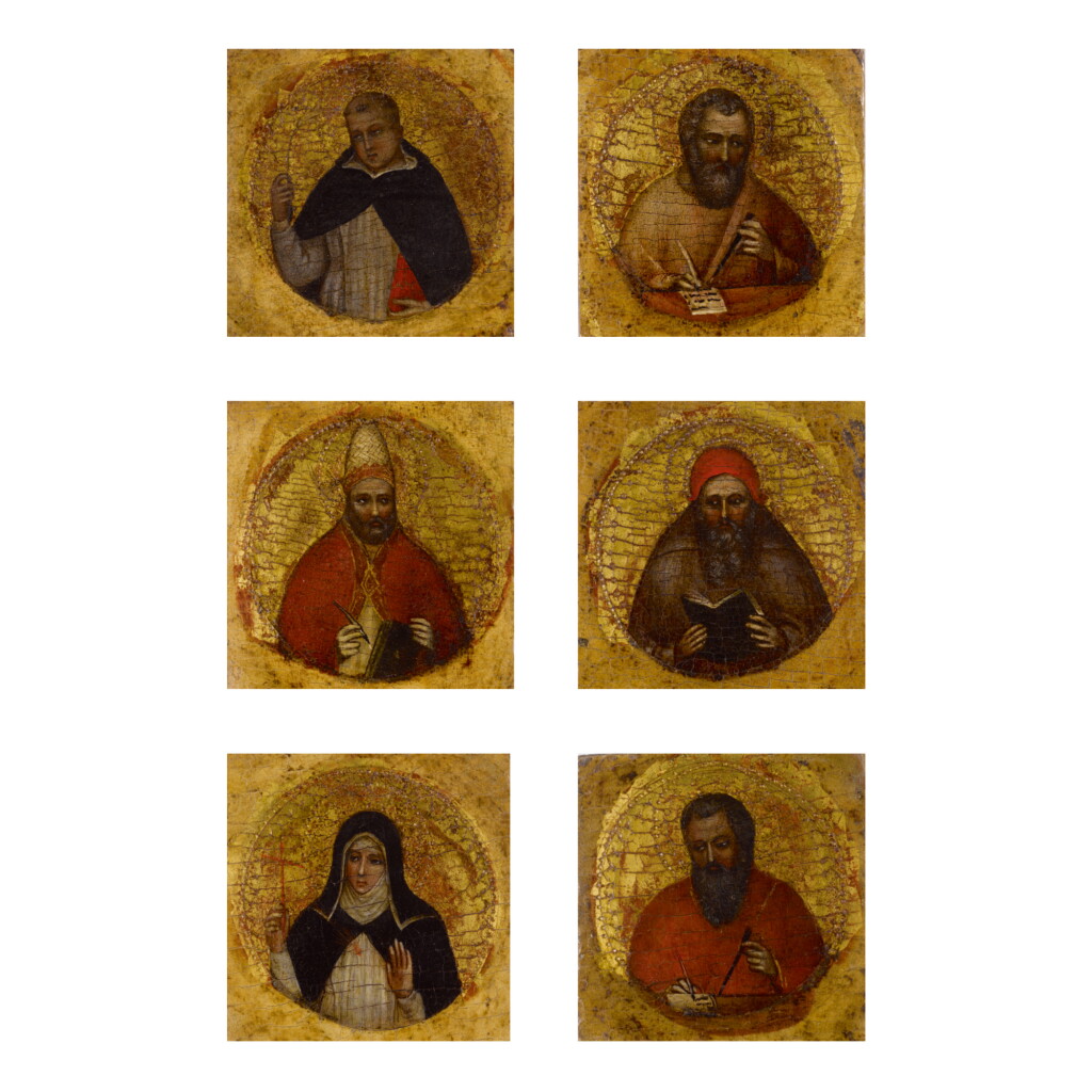 View full screen - View 1 of Lot 10. Sold Without Reserve | GIUSTO DE' MENABUOI | TWO EVANGELISTS; SAINT GREGORY THE GREAT; SAINT JEROME; SAINT MARGARET OF HUNGARY; SAINT DOMINIC.