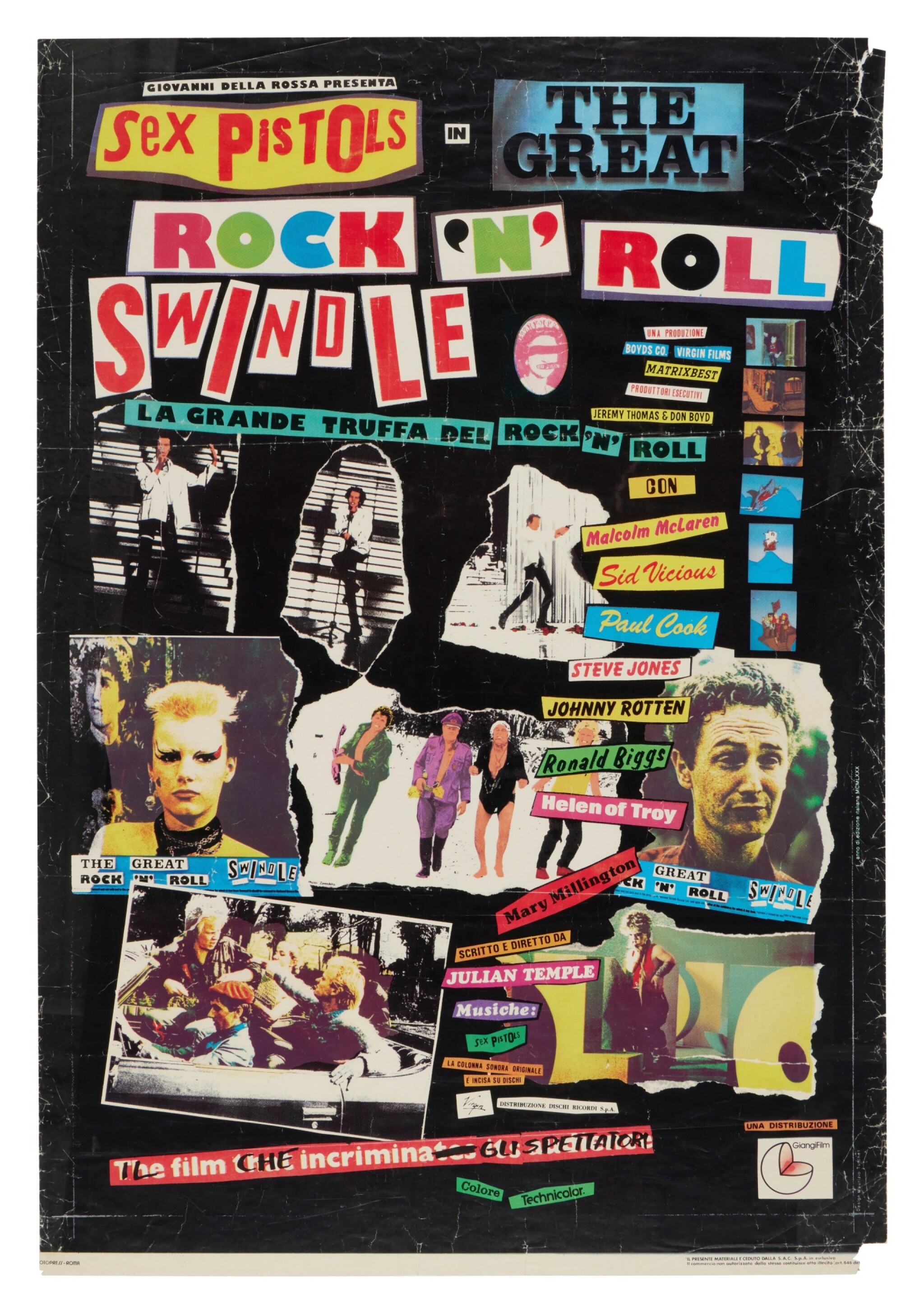 Sex Pistols The Great Rock ‘n’ Roll Swindle promotional poster, 1980