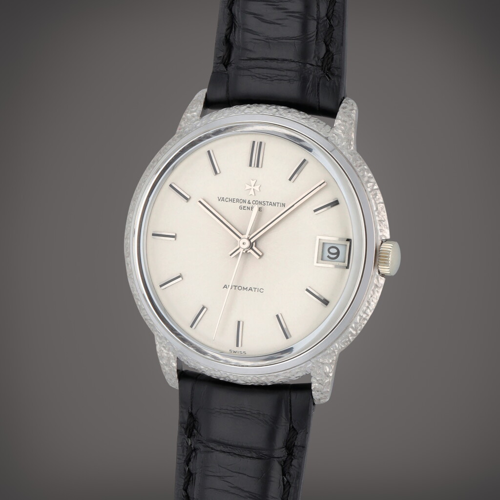 View full screen - View 1 of Lot 265. Reference 6394 | A white gold wristwatch with date | Circa 1967 .