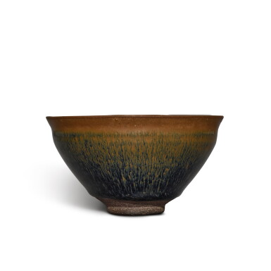View full screen - View 1 of Lot 770. An exceptional 'Jian' 'Nogime Temmoku' tea bowl, Southern Song dynasty | 南宋 建窰禾目天目茶盞.