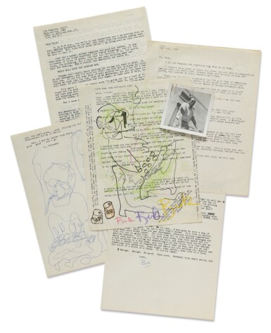 View full screen - View 1 of Lot 96. Bukowski, Charles | Letters sent following the publication of Bukowski's first chapbook.