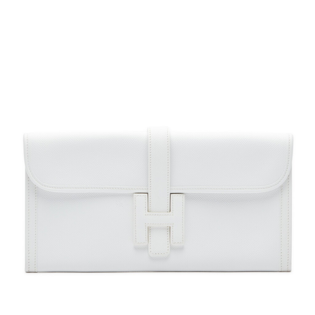 View full screen - View 1 of Lot 395. White Jige Elan 29 in Epsom Leather, 2007.