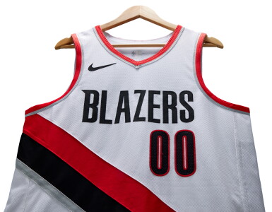 View full screen - View 1 of Lot 8. Scoot Henderson 'Rookie Debut' Portland Trail Blazers 2023-2024 KIA NBA Tip-Off Game Worn Jersey.