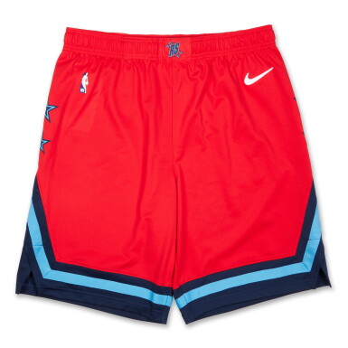 View full screen - View 1 of Lot 39. Derik Queen 2025-2026 Game Issued ‘Rising Stars’ Shorts | Probable Wear.