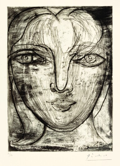 View full screen - View 1 of Lot 82. PABLO PICASSO | PORTRAIT DE MARIE-THÉRÈSE DE FACE (B. 276; BA. 417).