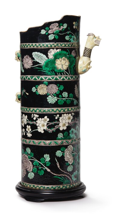 View full screen - View 1 of Lot 1036. A FAMILLE-NOIRE TIBETAN-STYLE EWER (DUOMUHU), QING DYNASTY, 19TH CENTURY.