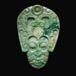 Maya Jade Head Pendant of a Deity, Late Classic, circa AD 550 - 950