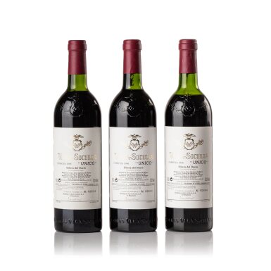 View full screen - View 1 of Lot 692. Vega Sicilia 'Unico' 1986 (3 BT).