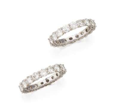 View full screen - View 1 of Lot 108. TWO DIAMOND RINGS.