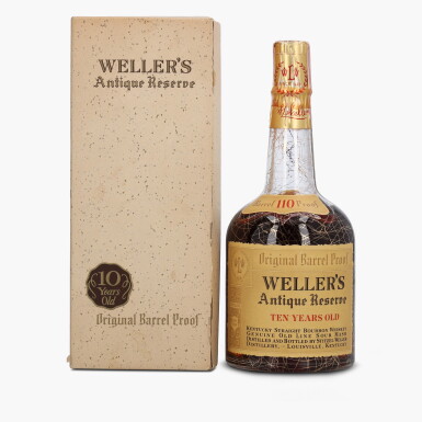 View full screen - View 1 of Lot 2563. Weller's Antique Reserve 10 Year Old 110 Proof NV (1 Bottle 4/5 Quart).