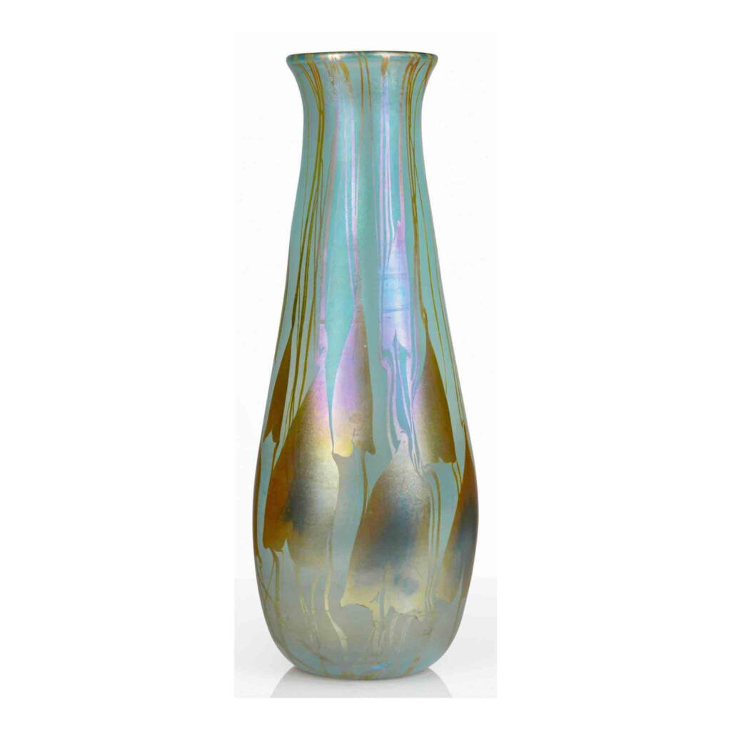 View full screen - View 1 of Lot 17. Decorated "Lily Pad" Vase.