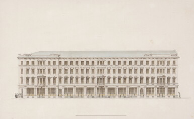 View full screen - View 1 of Lot 415. Two facades of buildings at St. Petersburg.