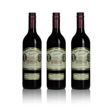 View full screen - View 1 of Lot 589. Kay Brothers Amery Block 6 Shiraz 2004 (6 BT).
