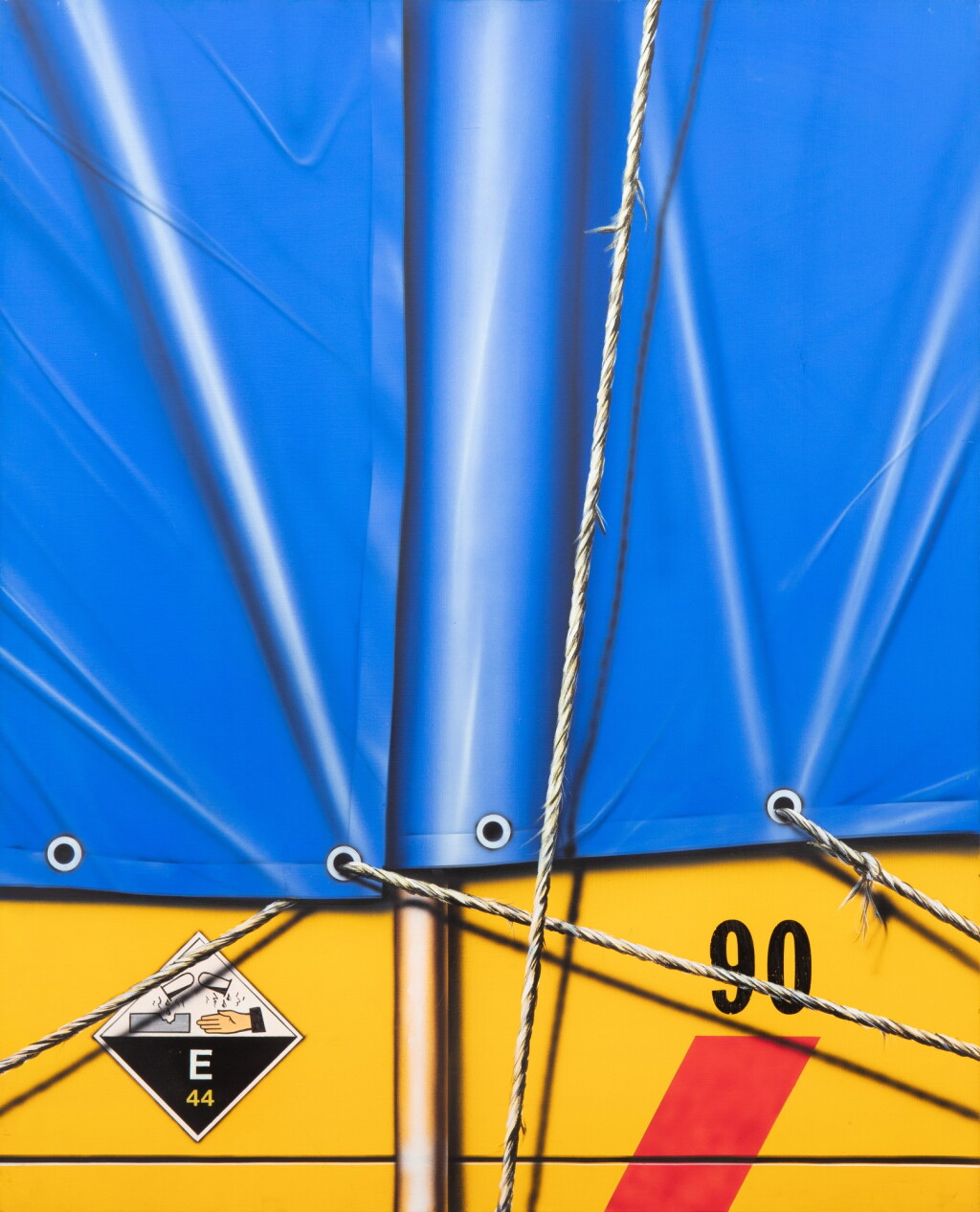 View full screen - View 1 of Lot 543. PETER KLASEN | CAMION BÂCHÉ BLEU/JAUNE .
