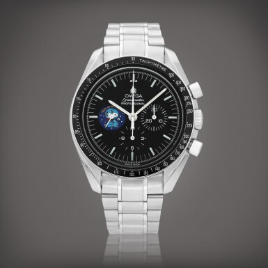 View full screen - View 1 of Lot 727. Speedmaster "Snoopy Award Eyes on the Stars", Reference 3578.51.00 | A limited edition stainless steel chronograph wristwatch with bracelet, Circa 2004 | 歐米茄 | 超霸系列 "史諾比獎 Eyes on the Stars" 型號3578.51.00 | 限量版精鋼計時鏈帶腕錶,約2004年製.