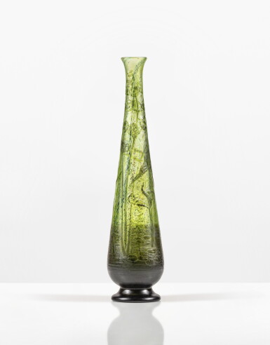 View full screen - View 1 of Lot 42. Sagittaires et Nénuphars vase, circa 1900.