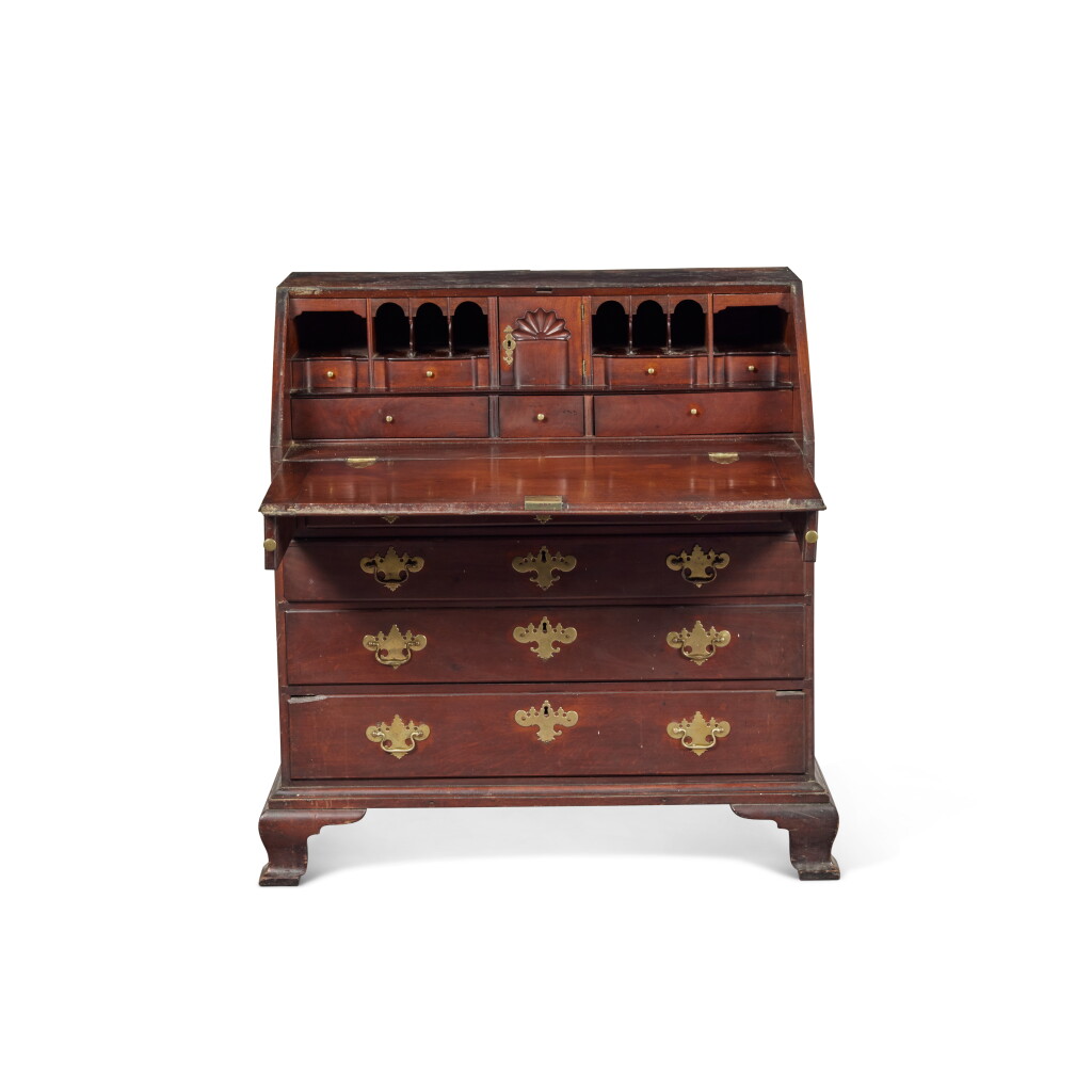 View full screen - View 1 of Lot 320. The Stevenson Family of Tennessee Chippendale Slant-Front Desk, Newport, Rhode Island, circa 1770.