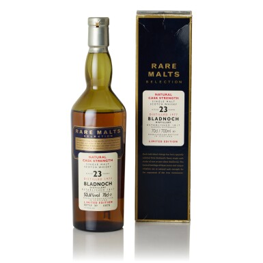 View full screen - View 1 of Lot 6194. Bladnoch 23 Year Old Rare Malts Selection 53.6 abv 1977 (1 BT70).