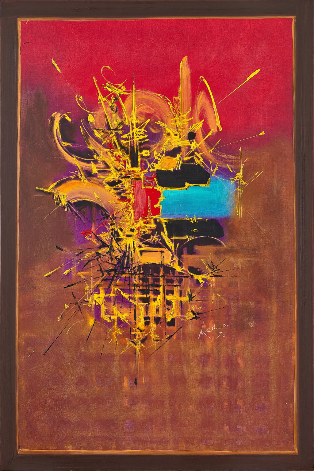 View full screen - View 1 of Lot 1020. Georges Mathieu 喬治・馬修 | Hommage à Ortega y Gasset 向奧特加・加塞特致敬.