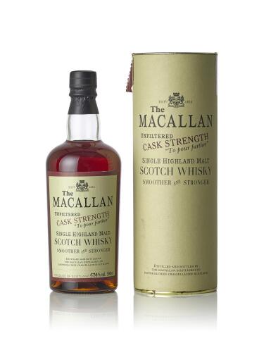 View full screen - View 1 of Lot 6019. The Macallan Unfiltered Cask Strength #24680 57.4 abv 1990 (1 BT50).