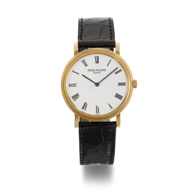 View full screen - View 1 of Lot 340. PATEK PHILIPPE | CALATRAVA, REF 5120J-001, YELLOW GOLD WRISTWATCH, CIRCA 2002.