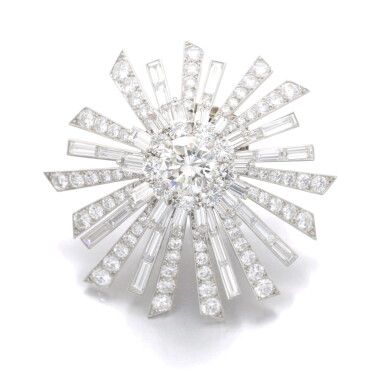 View full screen - View 1 of Lot 1. CARTIER | DIAMOND BROOCH, 1960S .