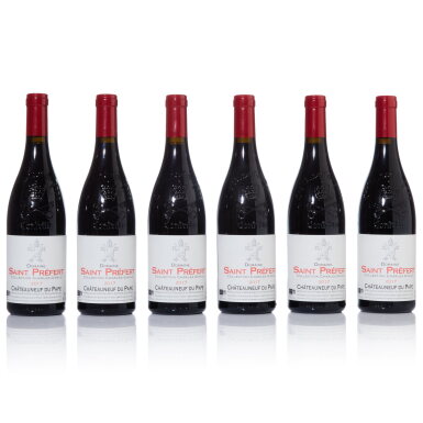 View full screen - View 1 of Lot 311. Châteauneuf du Pape, Collection Charles Giraud 2017 Saint Préfert (6 BT).