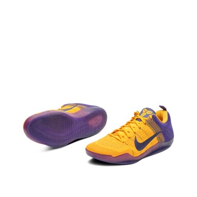 View full screen - View 1 of Lot 10. Kobe Bryant Los Angeles Lakers 2015-2016 Game Issued Sneakers | 'Locker Room Photomatch'.