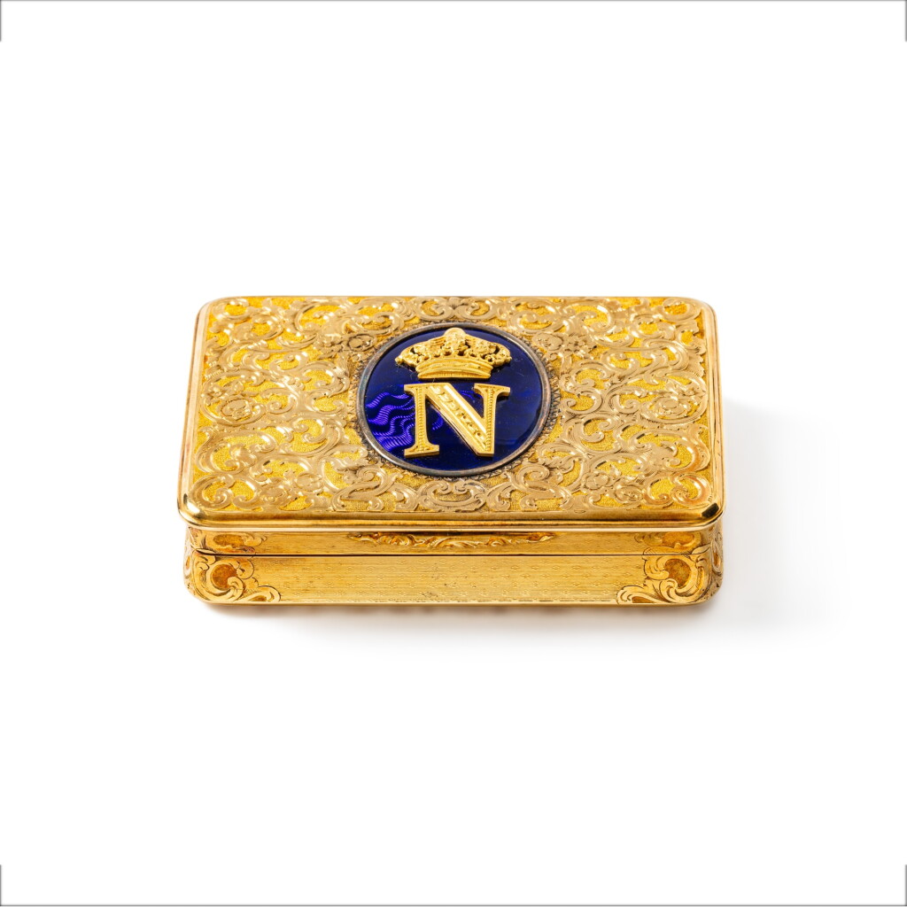 View full screen - View 1 of Lot 139. A gold and enamel Imperial presentation box, Paris, circa 1855.