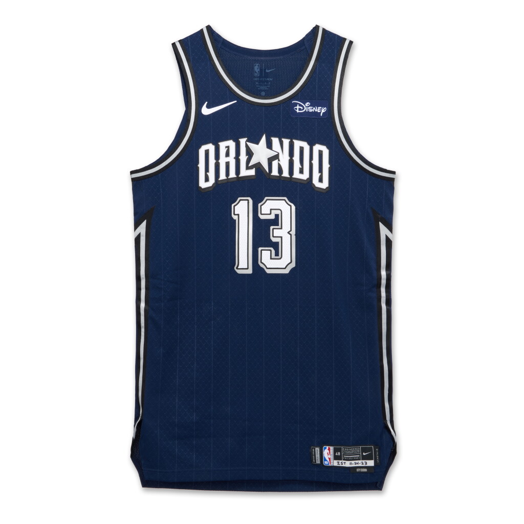 View full screen - View 1 of Lot 89. Jett Howard Orlando Magic 2023-2024 In-Season Tournament Game Worn City Edition Jersey.