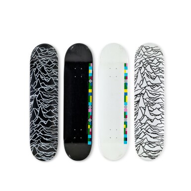 View full screen - View 1 of Lot 9025. Supreme Skateboard Decks "Peter Saville", Set of Four.