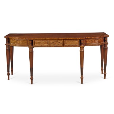 View full screen - View 1 of Lot 171. A Regency Mahogany, Ebonised and Ebony-Inlaid Serving Table, Circa 1810.
