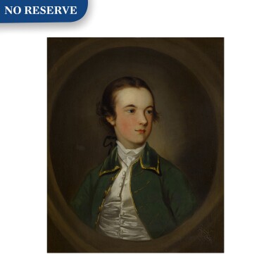View full screen - View 1 of Lot 107. Portrait of a young boy, half length, wearing a green jacket.