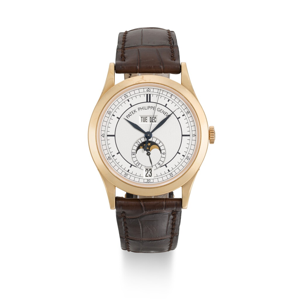View full screen - View 1 of Lot 347. PATEK PHILIPPE | CALATRAVA, REF 5396R, PINK GOLD ANNUAL CALENDAR WRISTWATCH WITH MOON-PHASES AND AM/PM INDICATION, MADE IN 2009.