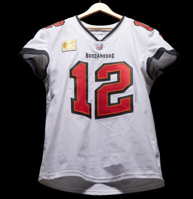 View full screen - View 1 of Lot 19. Tom Brady ‘100,000 Career Passing Yards’ 2022 Tampa Bay Buccaneers Home Game Worn Jersey.