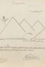 Crepuscolo. Parole in libertà. 1916. Original drawing.
