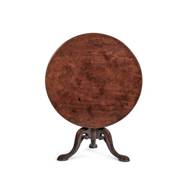 View full screen - View 1 of Lot 148. A George II Mahogany Tripod Table on Birdcage Support, Circa 1740 .