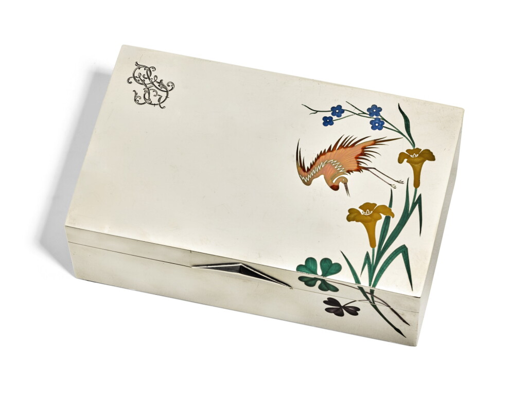View full screen - View 1 of Lot 138. A RUSSIAN SILVER AND ENAMEL CIGAR BOX, GRACHEV BROTHERS, ST PETERSBURG, CIRCA 1880.
