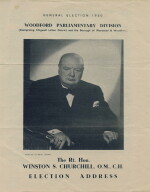  Winston S. Churchill | [Election Address] — General Election 1950, Woodford Parliamentary Division... London: Frederick J. Mummery, 1950