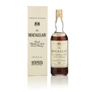 View full screen - View 1 of Lot 7. The Macallan 80 Proof 1959 (1 BT 26 2/3 Fl. Oz).