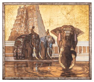 View full screen - View 1 of Lot 17. Éléphants sacrés de Madura.