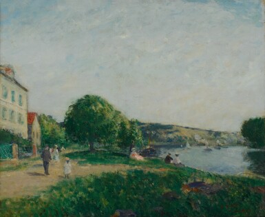 View full screen - View 1 of Lot 843. Bord de Seine à Argenteuil en familie.