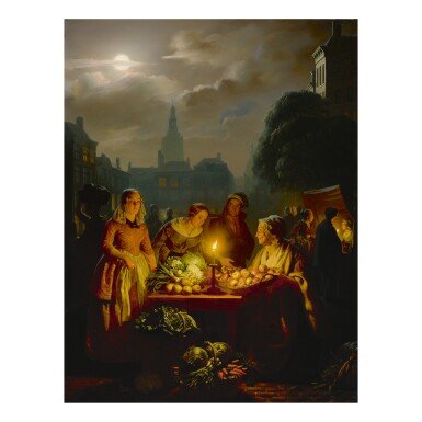 View full screen - View 1 of Lot 52. PETRUS VAN SCHENDEL | GROTE MARKT, THE HAGUE.