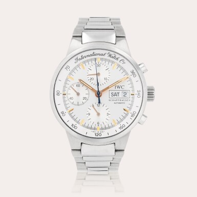 View full screen - View 1 of Lot 439. GST Chrono-Automatic, reference 3707 Montre bracelet en acier avec chronographe, jour et date | Stainless steel chronograph wristwatch with day, date and bracelet Vers 2000 | Circa 2000.