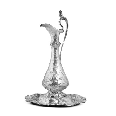 View full screen - View 1 of Lot 3. St. Louis World's Fair of 1904: An American Silver Martelé Ewer and Plateau, Gorham, Providence, Circa 1903.