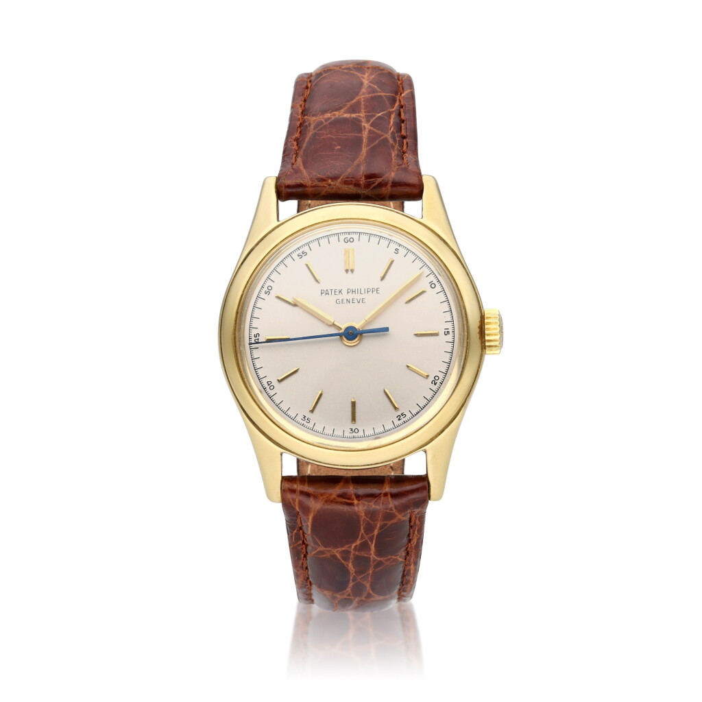 View full screen - View 1 of Lot 266. Reference 2483 Calatrava | A yellow gold wristwatch, Circa 1950.