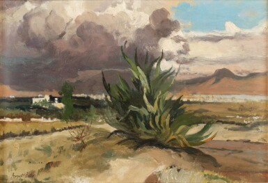 View full screen - View 1 of Lot 294. Paisaje con magüey.