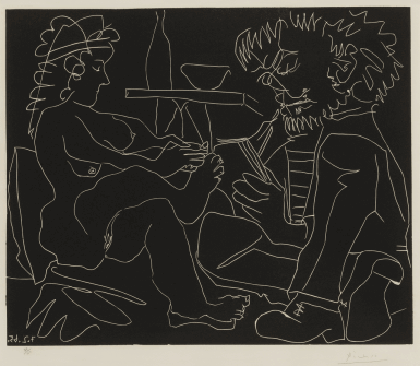 View full screen - View 1 of Lot 49. Le Peintre et son modèle (Bloch 1194; Baer 1357).