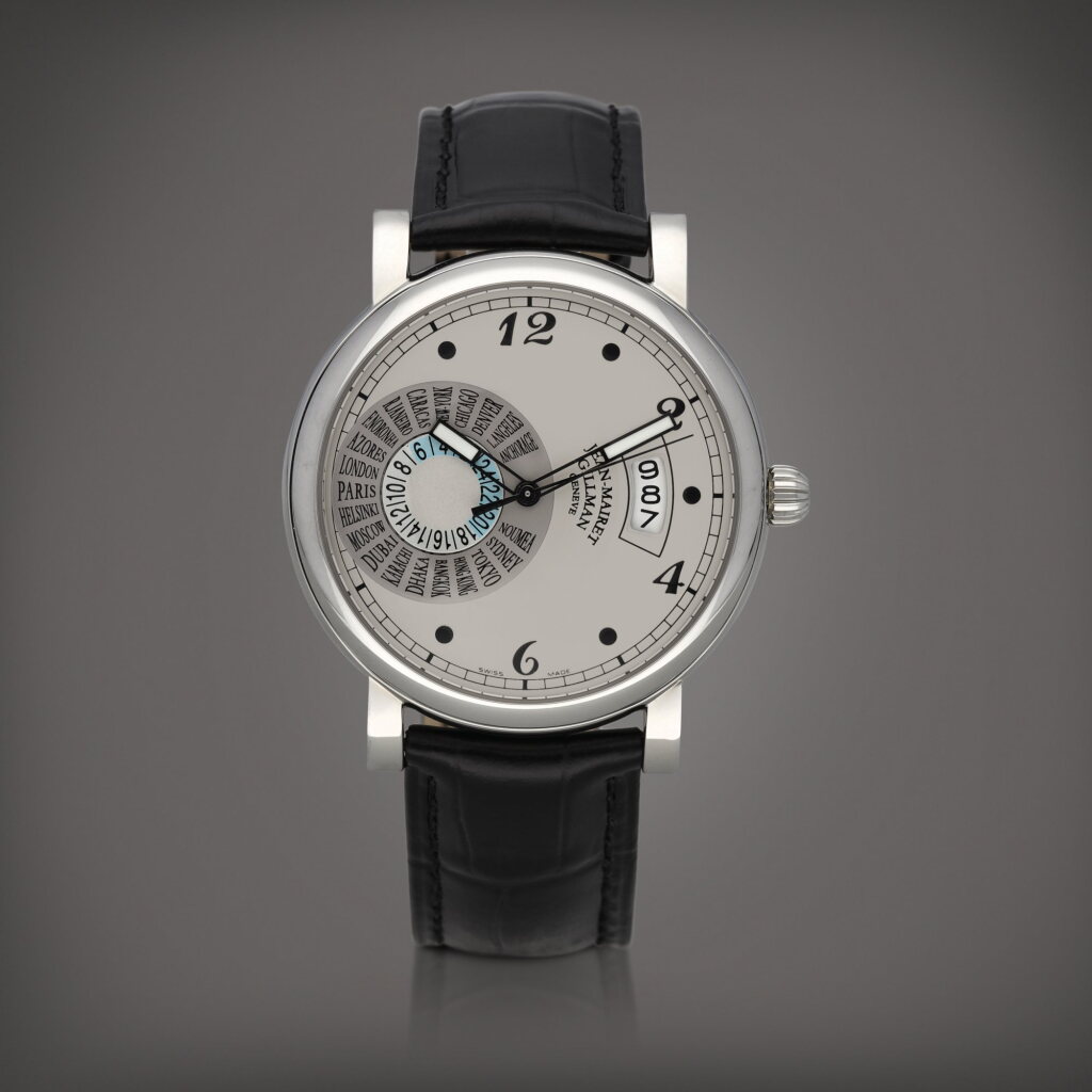 View full screen - View 1 of Lot 71. Hora Mundi II | A limited edition stainless steel time-zone wristwatch with date | Circa 2005.